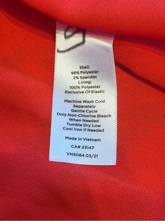 Talbots Women’s Red Floral Pattern Smock Waist Long Sleeve Dress -SIZE UNKNOWN - Picture 6 of 9